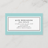 青い円の家のロゴの不動産の名刺 名刺 (裏面)