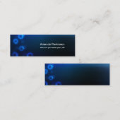 青い円の細い名刺 スキニー名刺 (正面/裏面)