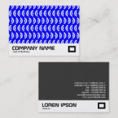 青い円パターン 名刺 (正面/裏面)