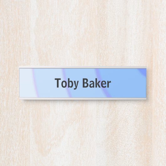 青い円形の渦巻グラデーションき サインプレート (正面)