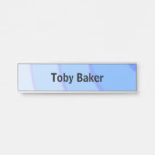 青い円形の渦巻グラデーションき サインプレート (正面)