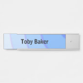 青い円形の渦巻グラデーションき サインプレート (正面)