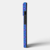 青い円盤の模様の Case-Mate iPhoneケース (裏面 / 左)