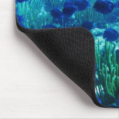 青い円盤投げの魚の群れ マウスパッド (コーナー)