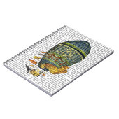 青い円筒形ホットエアバルーン ノートブック (左側)