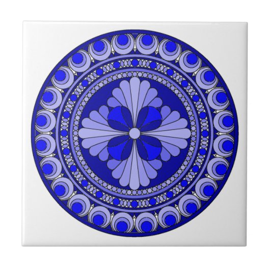 青い円 タイル (正面)