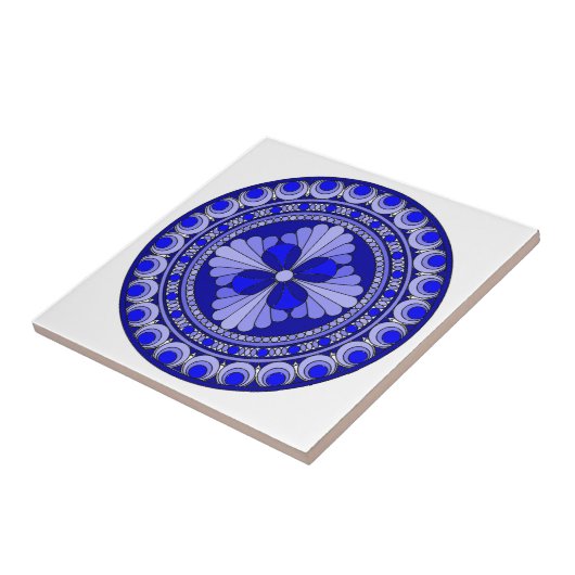 青い円 タイル (側面)