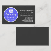 青い円 – ダークグレー 名刺 (正面/裏面)