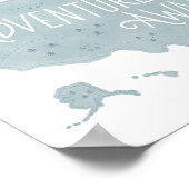 青い冒険が待っている アメリカ地図 子供部屋インテリア ポスター (角)