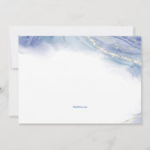 青い写コンテンポラリー真サンキューカード サンキューカード (裏面)