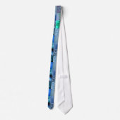 青い写真のコラージュ ネクタイ (裏面)