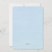 青い写真のバースデーパーティ招待状 招待状 (裏面)