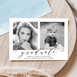 青い写真の卒業式 案内状