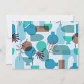 青い写真を使った卒業のお知らせ 招待状 (裏面)