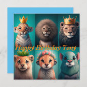 青い冠をかぶった可愛い野生動物 (正面/裏面)