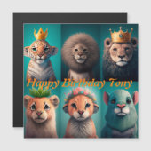 青い冠をかぶった可愛い野生動物 (正面/裏面)