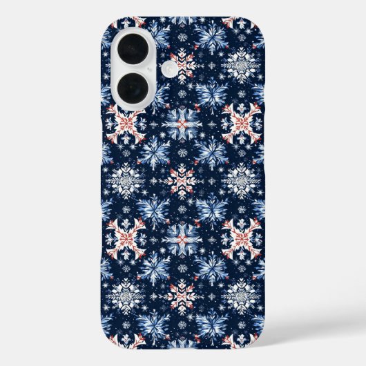 青い冬のパターン Case-Mate iPhoneケース (裏面)