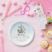 青い冬のベビーは外の寒さ ペーパープレート (パーティー)