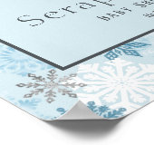 青い冬のホッキョクグマ赤ちゃんシャワーへようこそ ポスター (角)