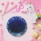 青い冬のワンダーランド 氷の雪の結晶パーティ ペーパープレート (パーティー)