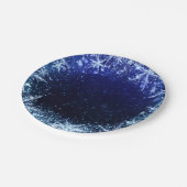 青い冬のワンダーランド 氷の雪の結晶パーティ ペーパープレート (アングル)