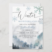 青い冬の不思議な世界 少年の誕生日 招待状 (正面)