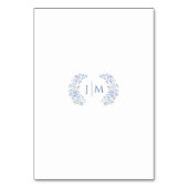 青い冬の実と花のブーケ ウェディングテーブルナンバー テーブルナンバー (裏面)