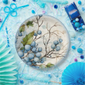 青い冬の実 ペーパープレート (パーティー)