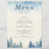 青い冬の松結婚のメニュー メニュー (正面)
