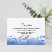青い冬の枝 ウェディング レセプション カード (スタンド正面)