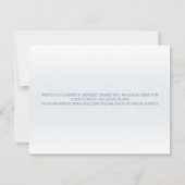 青い冬の極熊の水の色ベビーシャワーフラット サンキューカード (裏面)