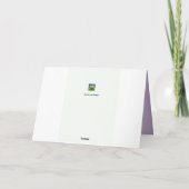 青い冬の池のクリスマスカード シーズンカード (裏面)