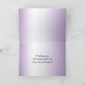 青い冬の池のクリスマスカード シーズンカード (内部)