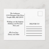 青い冬の物語：あなたの温かい願いを添えて インビテーションポストカード (裏面)