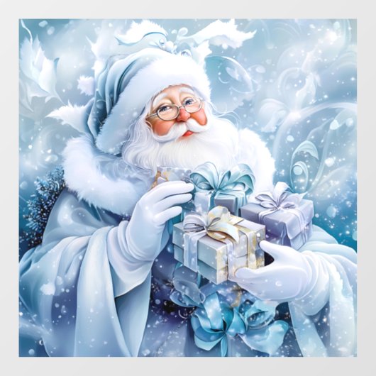 青い冬の窓にしがみつく ウィンドウサイン (シート)