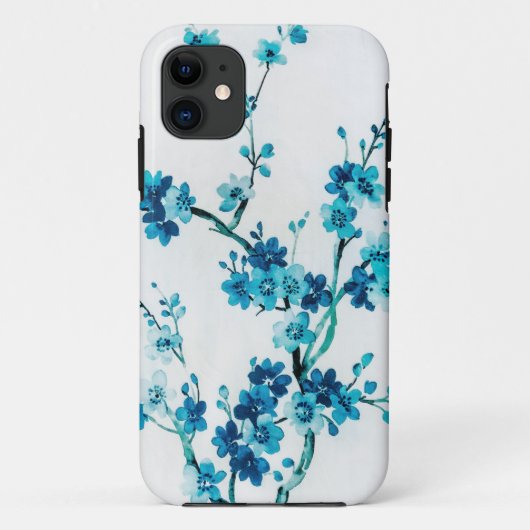 青い冬の花 水彩画 | オーダーメイド Case-Mate iPhoneケース (裏面)