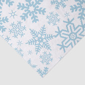 青い冬の雪の結晶の白 薄葉紙 (詳細)