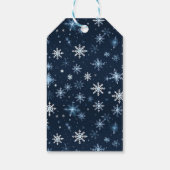 青い冬の雪 ギフトタグ (裏面)