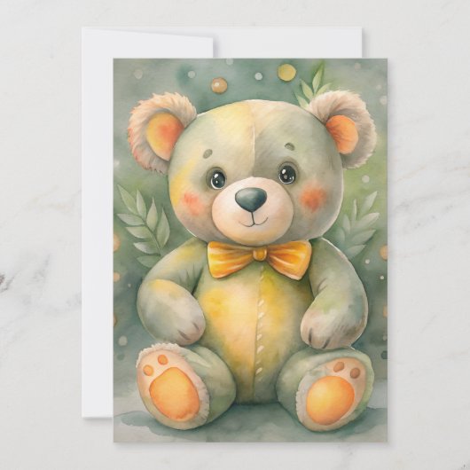 青い冬の鹿 招待状 (正面)