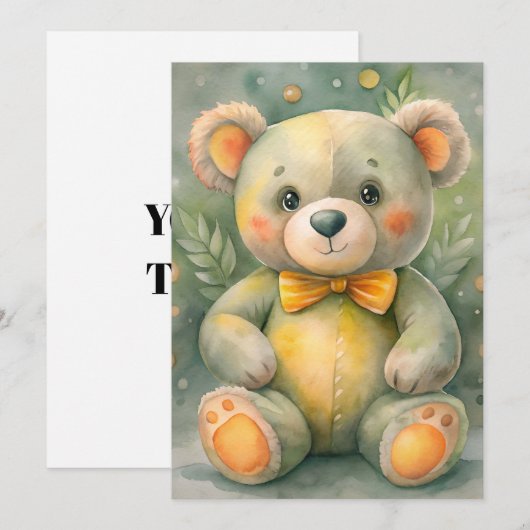 青い冬の鹿 招待状 (正面/裏面)