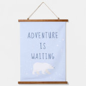 青い冬 |アドベンチャーは子供部屋Decorを待っている 吊り下げ型タペストリー (正面)