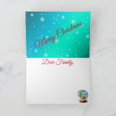 青い冬 カード (内部)