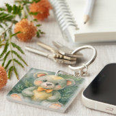 青い冬（デールあり） キーホルダー (正面右)