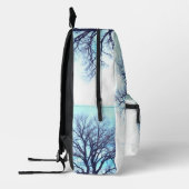 青い冬 プリントバックパック (左)