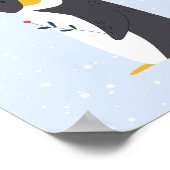 青い冬 |ペンギン北極動物子供部屋デコール ポスター (角)