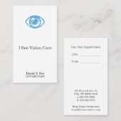 青い凸版印刷のスタイルの目詐欺 予約カード (正面/裏面)