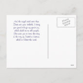 青い出生のクリスマスの郵便はがき シーズンポストカード (裏面)