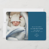 青い出産のメリー発表の写真が多い シーズンカード (裏面)