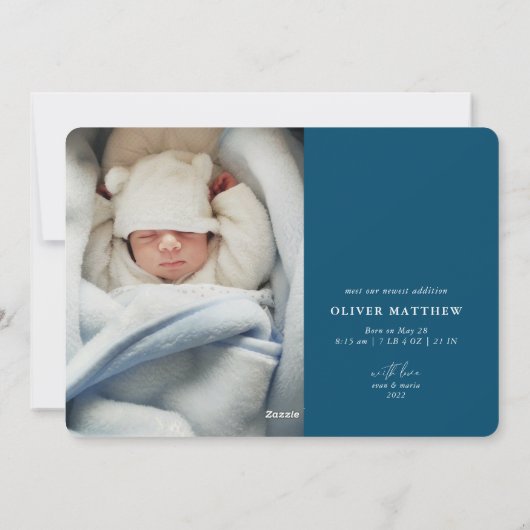 青い出産のメリー発表の写真が多い シーズンカード (裏面)