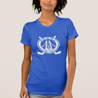 青い分割のTシャツ Tシャツ